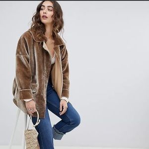 Free People faux sherpa coat